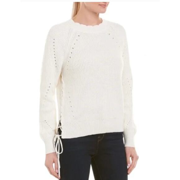 Joie Sweater Womens XS Adanya Porcelain White Cotton Cashmere Knit Pullover - Picture 1 of 9